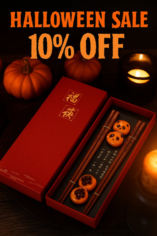 🎃 Add a Touch of Chinese Elegance to Your Halloween – 10% OFF Premium Wooden Chopstick Gift Set!