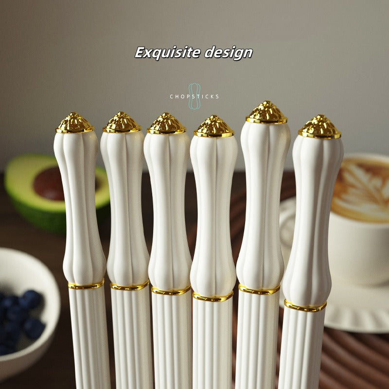 Reusable Non-Slip Fiberglass Chopsticks Simple Korean Style 5 Pairs Sets
