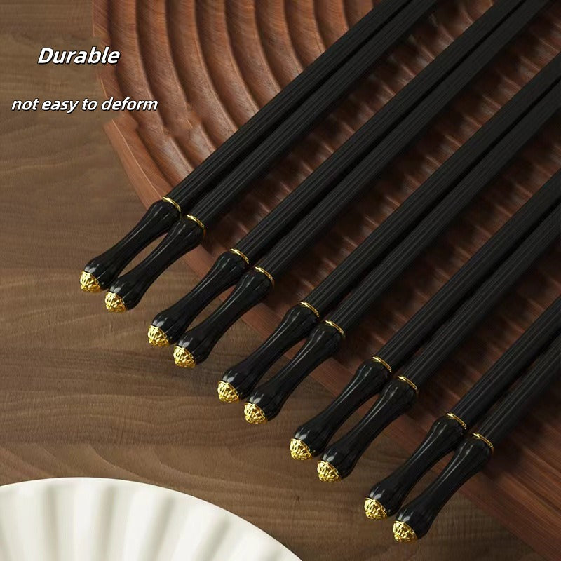 Reusable Non-Slip Fiberglass Chopsticks Simple Korean Style 5 Pairs Sets