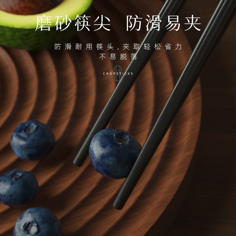 Reusable Non-Slip Fiberglass Chopsticks Simple Korean Style 5 Pairs Sets