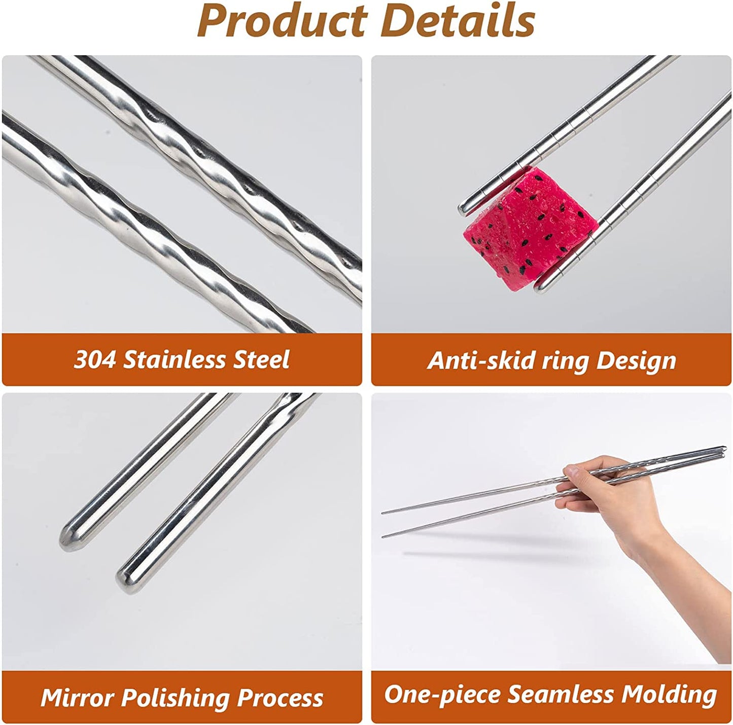 Long Stainless Steel Cooking Chopsticks