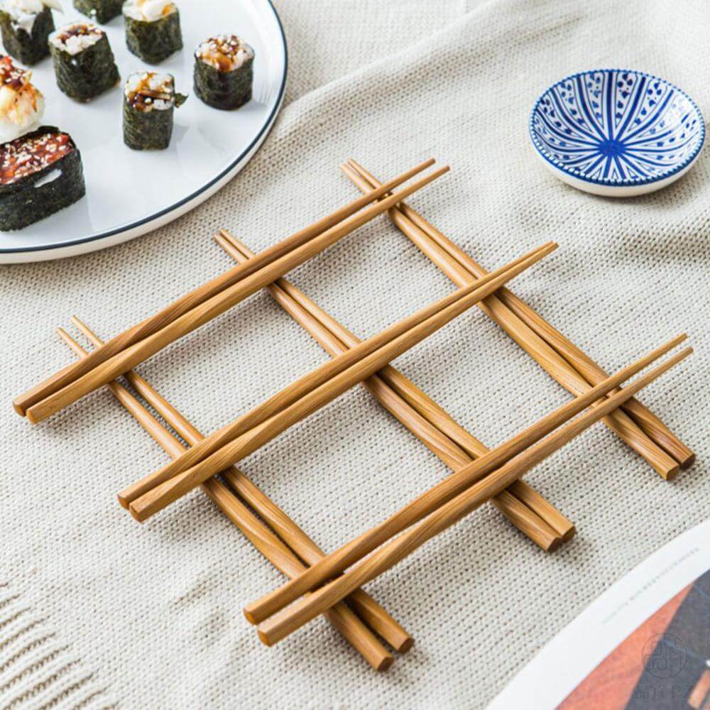 Natural Bamboo Twist Chopsticks Chinese Creative Chopsticks