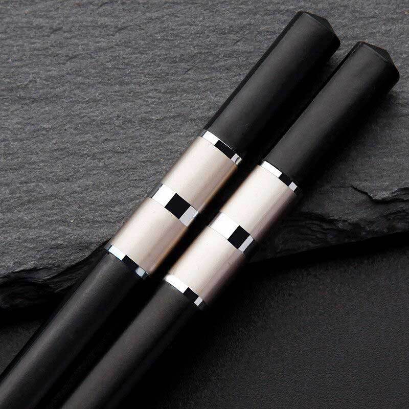Pretty Silver Fiberglass Chopsticks Chinese Style 10 Pairs Sets