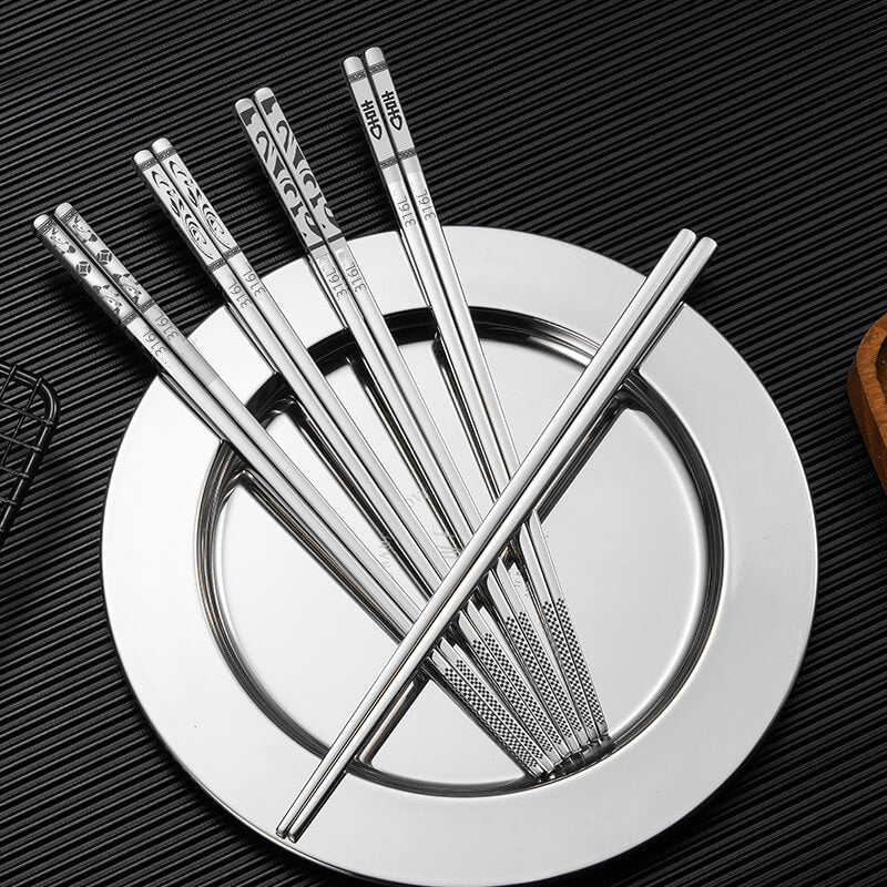 Reusable Stainless Steel Chopsticks 304 Metal Chopsticks