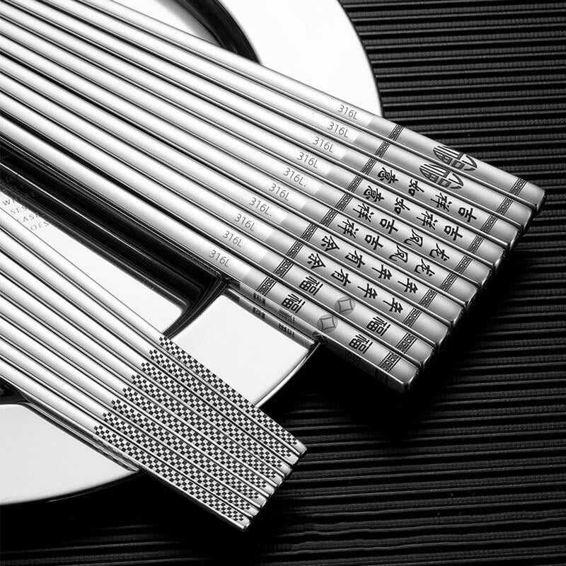 Reusable Stainless Steel Chopsticks 304 Metal Chopsticks