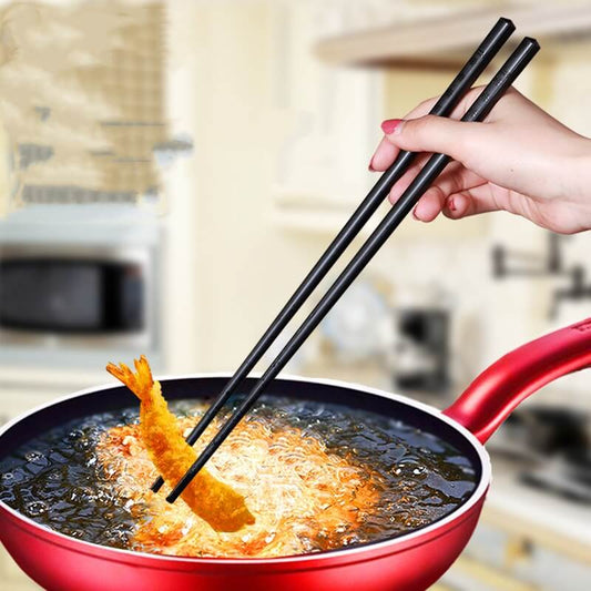 Romantic Sakura Long Fiberglass Cooking Chopsticks Chinese Style 11.8 Inch 10 Pairs Sets