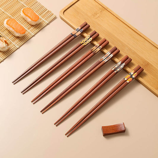 Sushi Wooden Chopsticks Japanese Painted Style Creative Gift