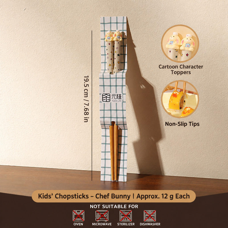 Cute Animal Bamboo Chopsticks for Kids & Adults – Matching Family Sets