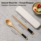 Portable Wooden Chopsticks & Spoon Set with Travel Case
