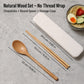 Portable Wooden Chopsticks & Spoon Set with Travel Case