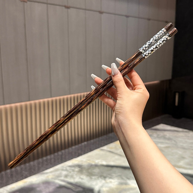 40cm Extra Long Coconut Wood Cooking Chopsticks for Hot Pot & Deep Frying