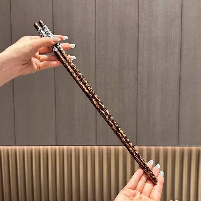 40cm Extra Long Coconut Wood Cooking Chopsticks for Hot Pot & Deep Frying