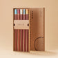 9.8-inch wooden chopsticks set with five colored handles