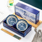 Blue & White Porcelain Bowl and Chopsticks Gift Set