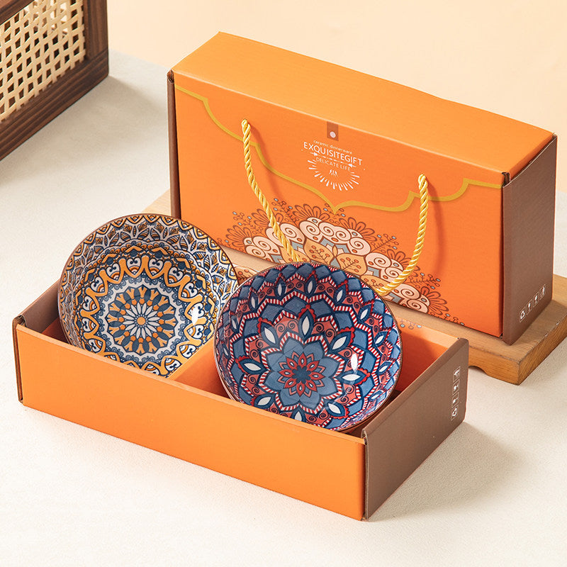 Bohemian Mosaic Bowl and Chopsticks Gift Set