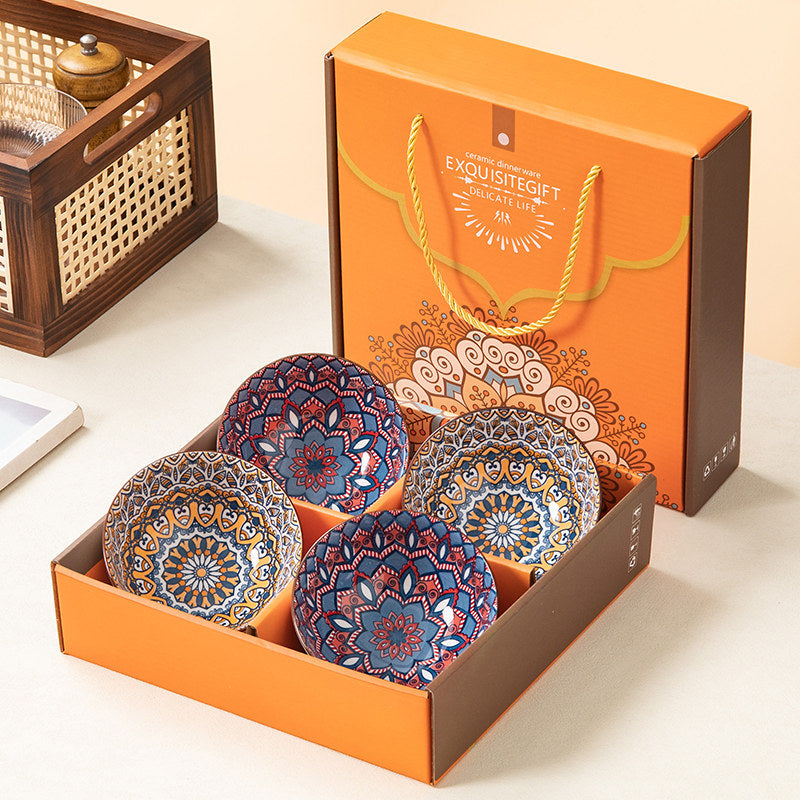 Bohemian Mosaic Bowl and Chopsticks Gift Set