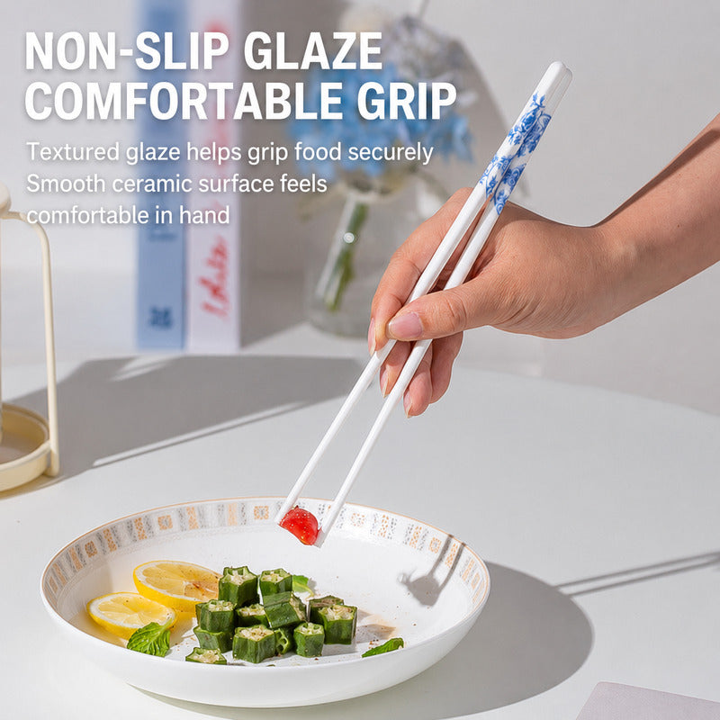 Chinese Blue and White Porcelain Chopsticks Set
