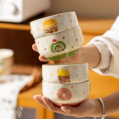 Cute ceramic bowls for rice cereal soup and desserts