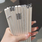 Ivory White Reusable Fiberglass Chopsticks Set – 5 Pairs with Silver Accents