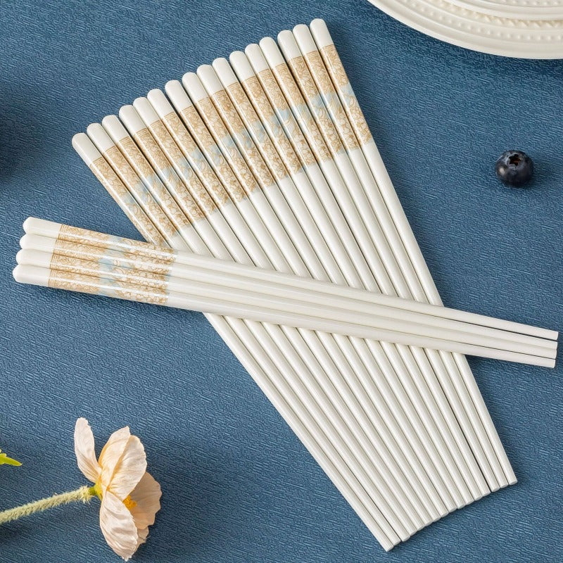 Luxury Ceramic Chopsticks Chinese Style Gift 5 Pairs Sets