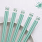 Mint Green Preserved Flower Reusable Chopsticks – 5 Pairs