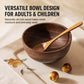 Natural Jujube Wood Bowl – Japanese-Style Rice, Soup & Noodle Bowl