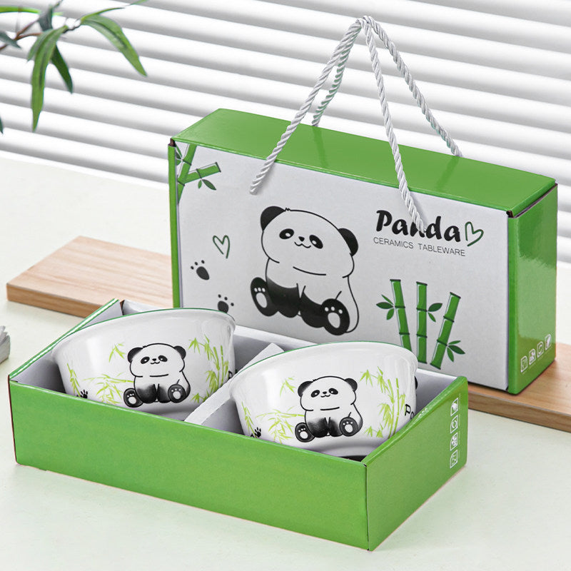 Panda & Bamboo Bowl and Chopsticks Gift Set