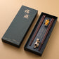 Premium Wooden Chopstick and Chopstick Rest Chinese Style Gift 2 Pairs Sets