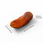 A small carved wooden fish-shaped object on a white background with dimension lines and measurements showing 3 cm length, 6.5 cm width, and 0.