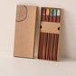 5 Pairs Reusable Wooden Chopsticks Set with Color-Coded Handles
