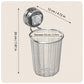 304 Stainless Steel Wall-Mounted Chopstick Holder with No-Drill Suction Cup