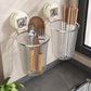 304 Stainless Steel Wall-Mounted Chopstick Holder with No-Drill Suction Cup