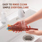 Smooth polished wooden chopsticks with color-coded ends