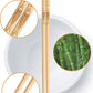 Fish Bubble Natural Bamboo Chopsticks Chinese Style 10 Pairs Sets