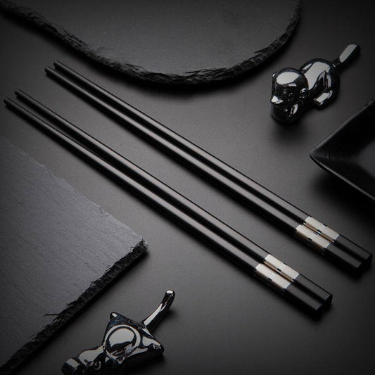 Pretty Silver Fiberglass Chopsticks Chinese Style 10 Pairs Sets